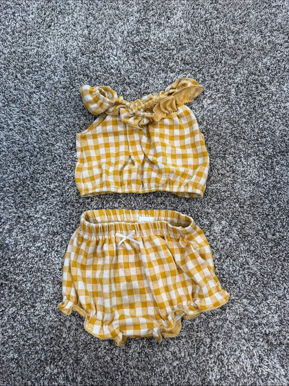 Toddler Gingham Ruffle Tank & Short Set